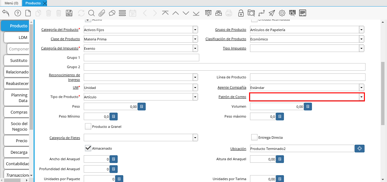 Mail Pattern Field