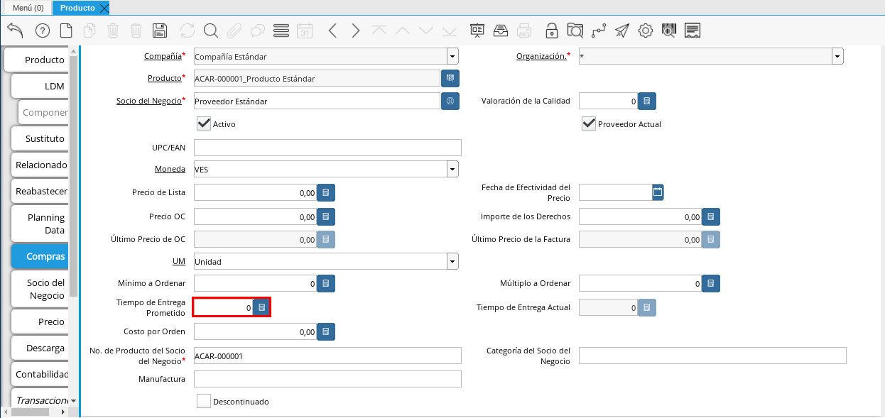 Promised Delivery Time Field