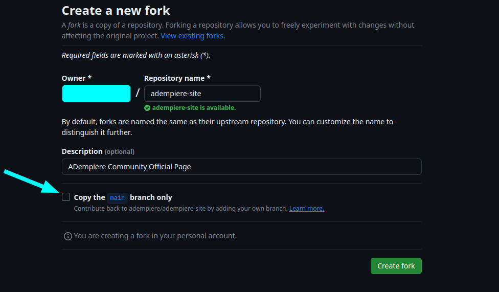 create-new-fork